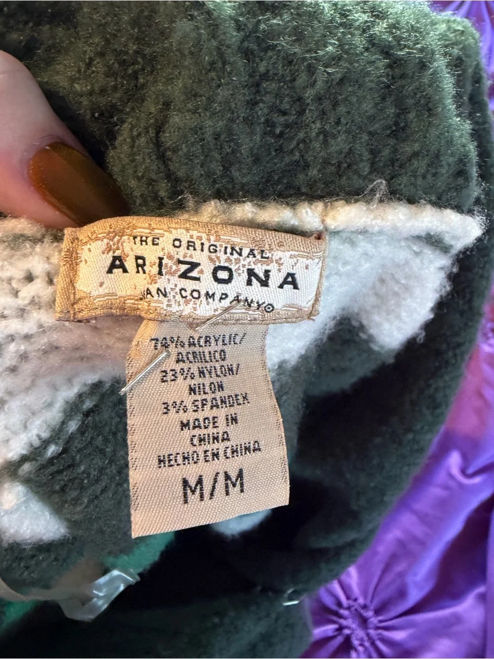 Vintage Y2K Cozy Green Striped Shawl-Collar Sweater